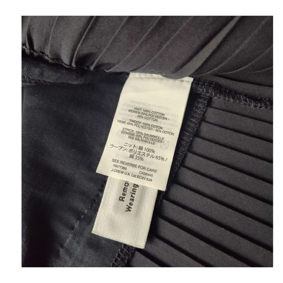 J. Crew Tiered Pleated Sleeveless Tank Black Womens Size Small - Picture 9 of 9